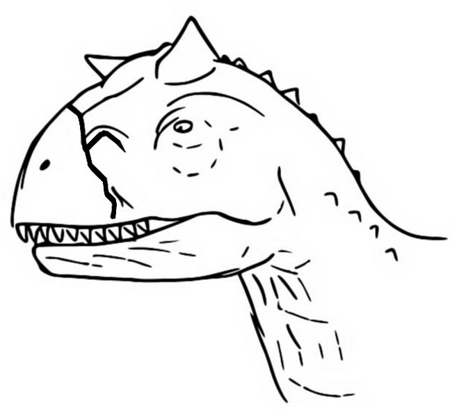 Dibujo fácil de Carnotaurus